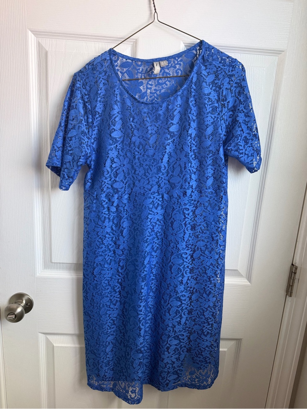 ASOS Royal Blue Lace Short Sleeve Two-piece Dress